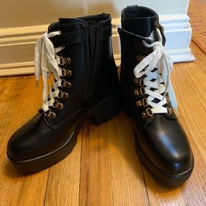 NEW Koi Footwear Ithil Biker Boots, Size 9